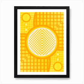 Geometric Abstract Glyph in Happy Yellow and Orange n.0034 Art Print