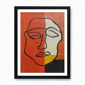 Abstract Face 10 Art Print