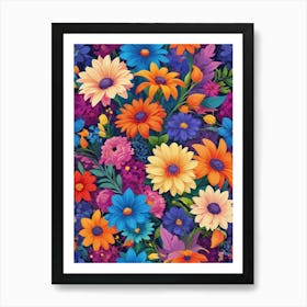 Floral Wallpaper 3 Art Print