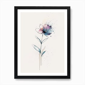 Flower Symbol 1 Minimal Watercolour Art Print
