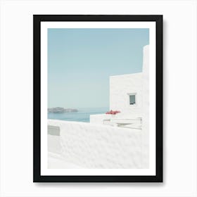 Whitewashed, Santorini Art Print