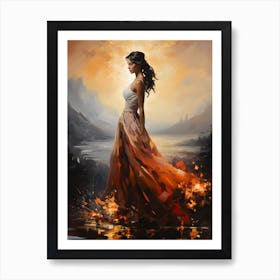 Dressed In Flares Of Style Art Print