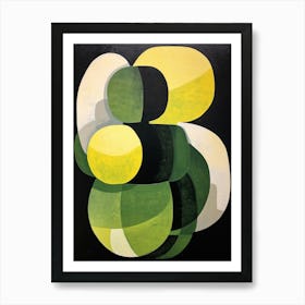 Modern Abstract Cactus Painting Lemon Ball Cactus 2 Art Print