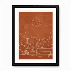 Sun Over The Desert 3 Art Print