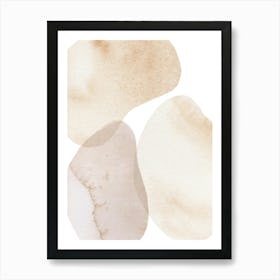 Beige Watercolor Painting 2 Art Print