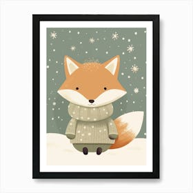 Winter Fox Art Print