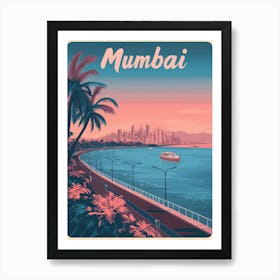 Aihrgdesign A Classic 1960s Travel Poster For Mumbai Art Print