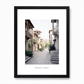 Poster Of Antalya, Turkey, Photography In Black And White 6 Art Print