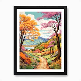 The Great Glen Way Scotland 1 Hike Illustration Art Print