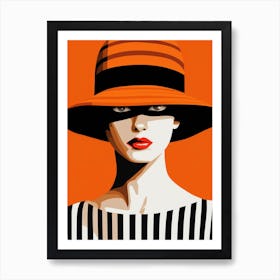 Woman In A Hat 38 Art Print