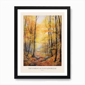 Autumn Forest Landscape The Forest Of Fontainebleau Poster Art Print