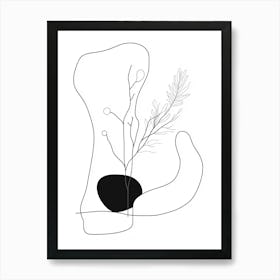 Black And White Drawing Art Print