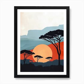 Africa'S Boho Art; The Savannah Symphony Art Print