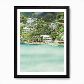 Gaya Island Malaysia Watercolour Tropical Destination Art Print