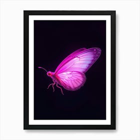 Butterfly In Pink Art Print