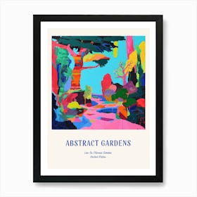 Colourful Gardens Lan Su Chinese Garden Usa 2 Blue Poster Art Print