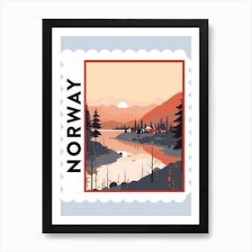Norway 2 Travel Stamp Poster Art Print