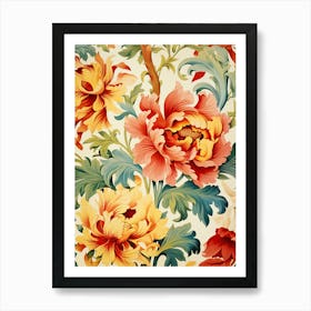 Floral Wallpaper Pattern 4 Art Print