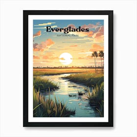 Everglades National Park Florida Camping Travel Art Art Print