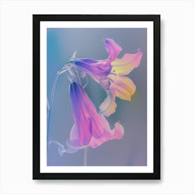 Iridescent Flower Bluebell 2 Art Print