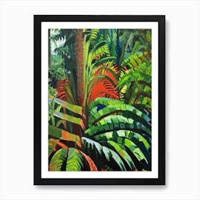 Australian Tree Fern Cézanne Style Art Print