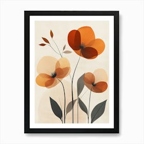 Orange Poppies 6 Art Print