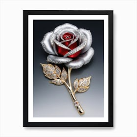 Rose Brooch Art Print