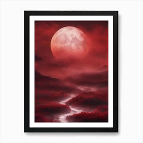 Red Moon Art Print