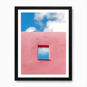 Pink Wall With Window Art Print