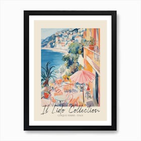 Cinque Terre   Italy Il Lido Collection Beach Club Poster 4 Art Print