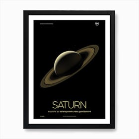 Nasa Saturn Poster Art Print