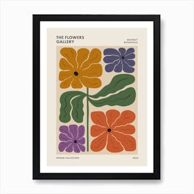 The Flowers Gallery Abstract Retro Floral 2 Art Print