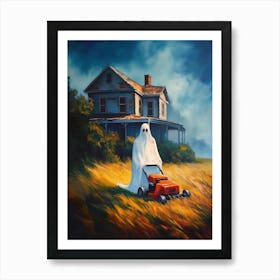 Ghost Lawn Mower 2 Art Print