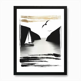 Sailboat In The Sea 2 Art Print