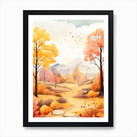 Cute Autumn Fall Scene 40 Art Print