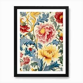 Floral Wallpaper 312 Art Print