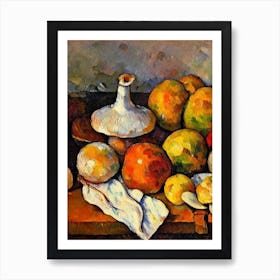 Mushroom Cezanne Style vegetable Art Print