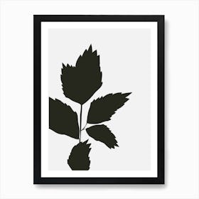 Abstract Botanical Black and Beige Art Art Print
