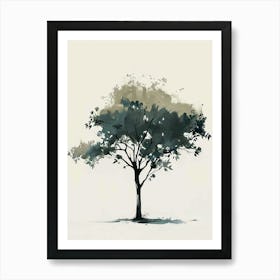 Walnut Tree Pixel Illustration 4 Art Print