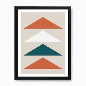 Mid Century Triangles Art Print