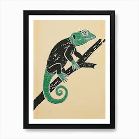 Chameleon Bold Block 5 Art Print