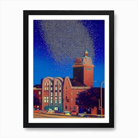 Midland, City Us  Pointillism Art Print