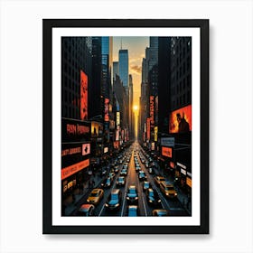 The Heartbeat of New York Rush Hour Energy Art Print