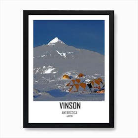 Vinson, Mountain, Antarctica, Mount Vinson, Nature, Art, Wall Print Art Print