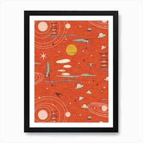 Intergalatic Journey Grapefruit Art Print