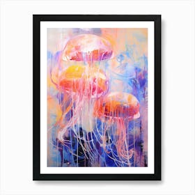 Jellyfish Abstract Expressionism 3 Art Print