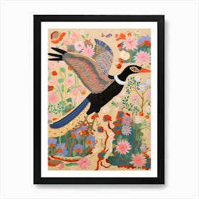 Maximalist Bird Painting Cormorant 3 Art Print