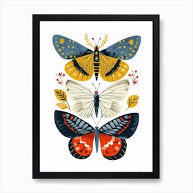 Colourful Insect Illustration Butterfly 8 Art Print