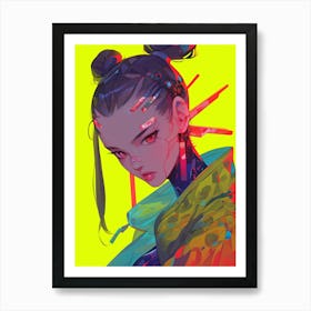 Android Girl Art Print