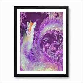 Enchanted Spirit Fox Lilac 2 Art Print